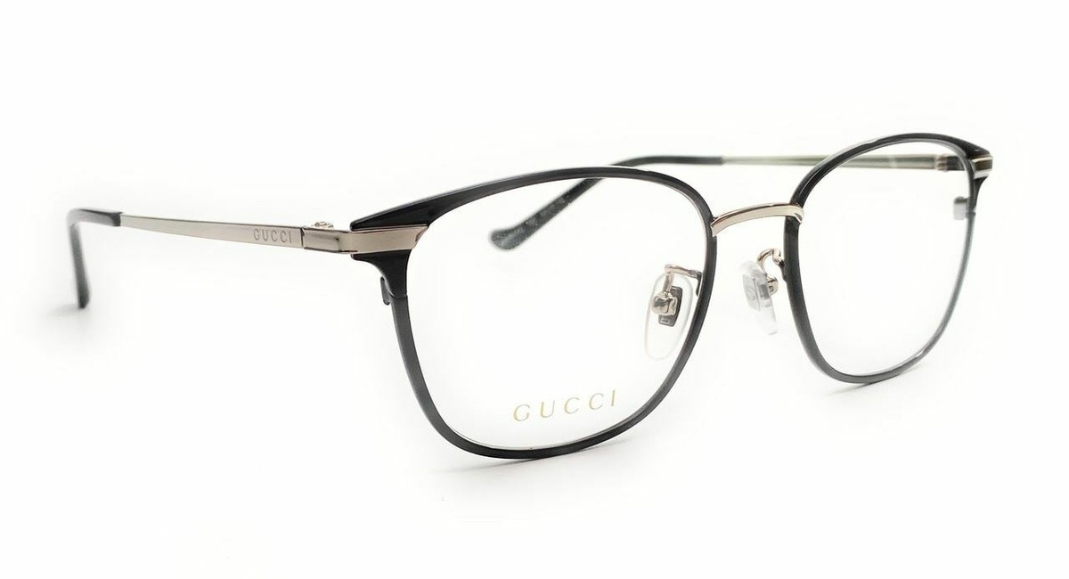 GUCCI GG0864OA 002 Black Square Rectangle Men's Metal