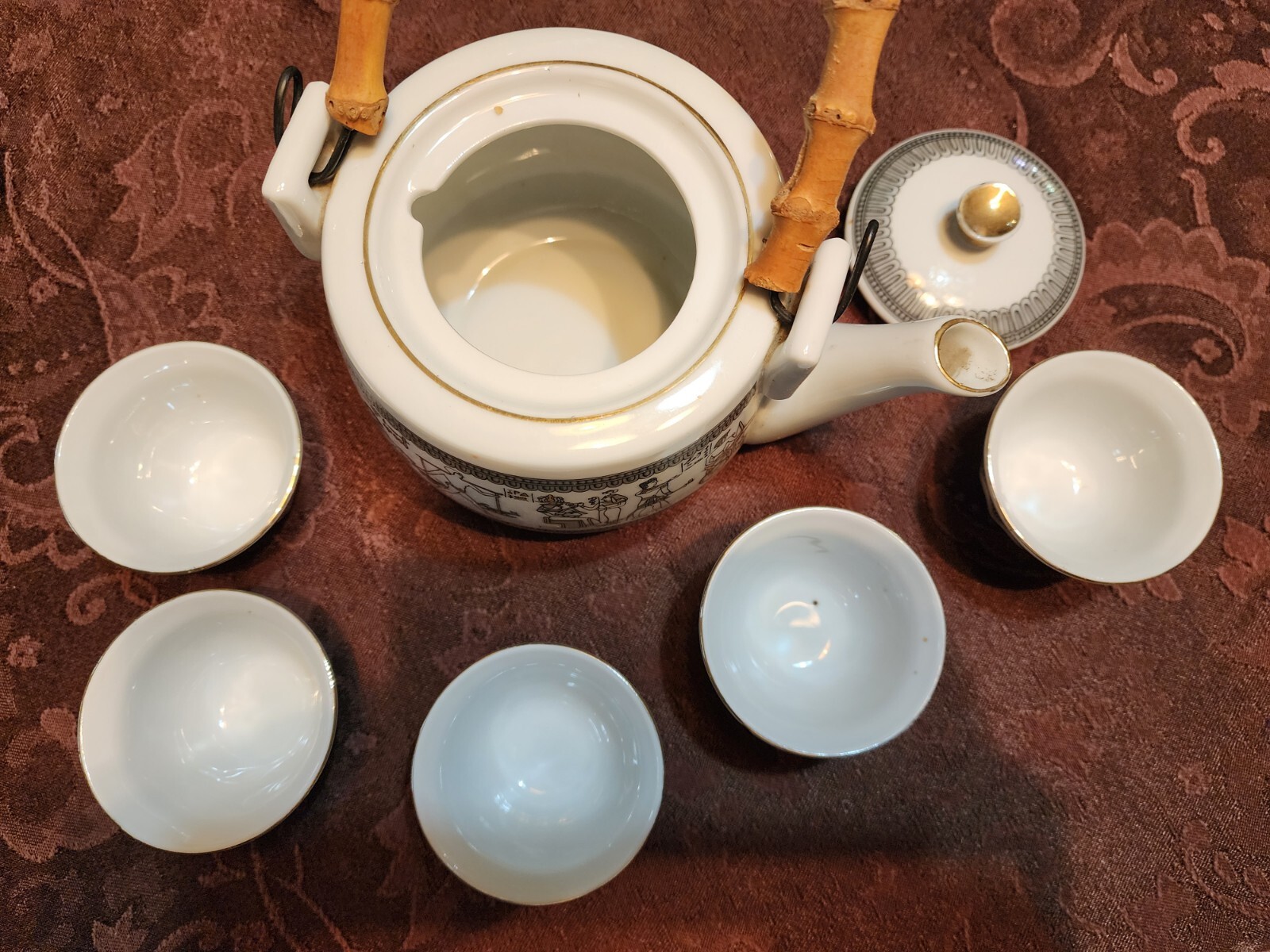 6 Piece Vintage Korean Tea Set,Golden Apricot Pattern eBay