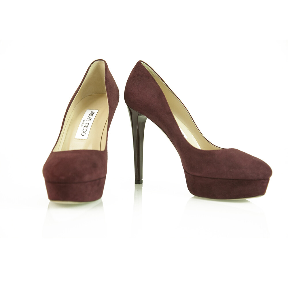 Jimmy Choo ALEX Bordeaux Suede Leather 