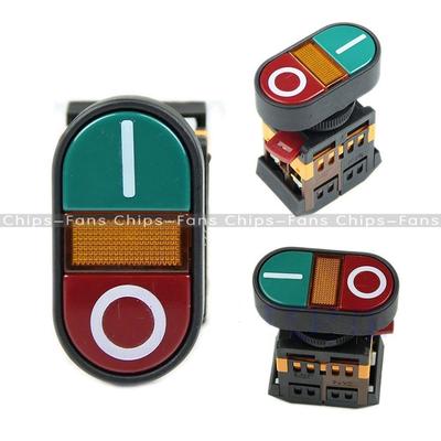 Light Indicator Momentary Switch Red Green Power ON OFF Start Stop Push Button C