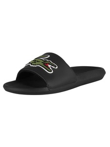 mens white lacoste sliders