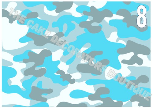 Edible Camouflage Print A4 Icing Sheet Iced Cake Topper 8 designs - Picture 11 of 11