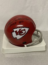 LEN DAWSON Signed Auto Mini 2 Bar Helmet Kansas City Chiefs HOF NFL
