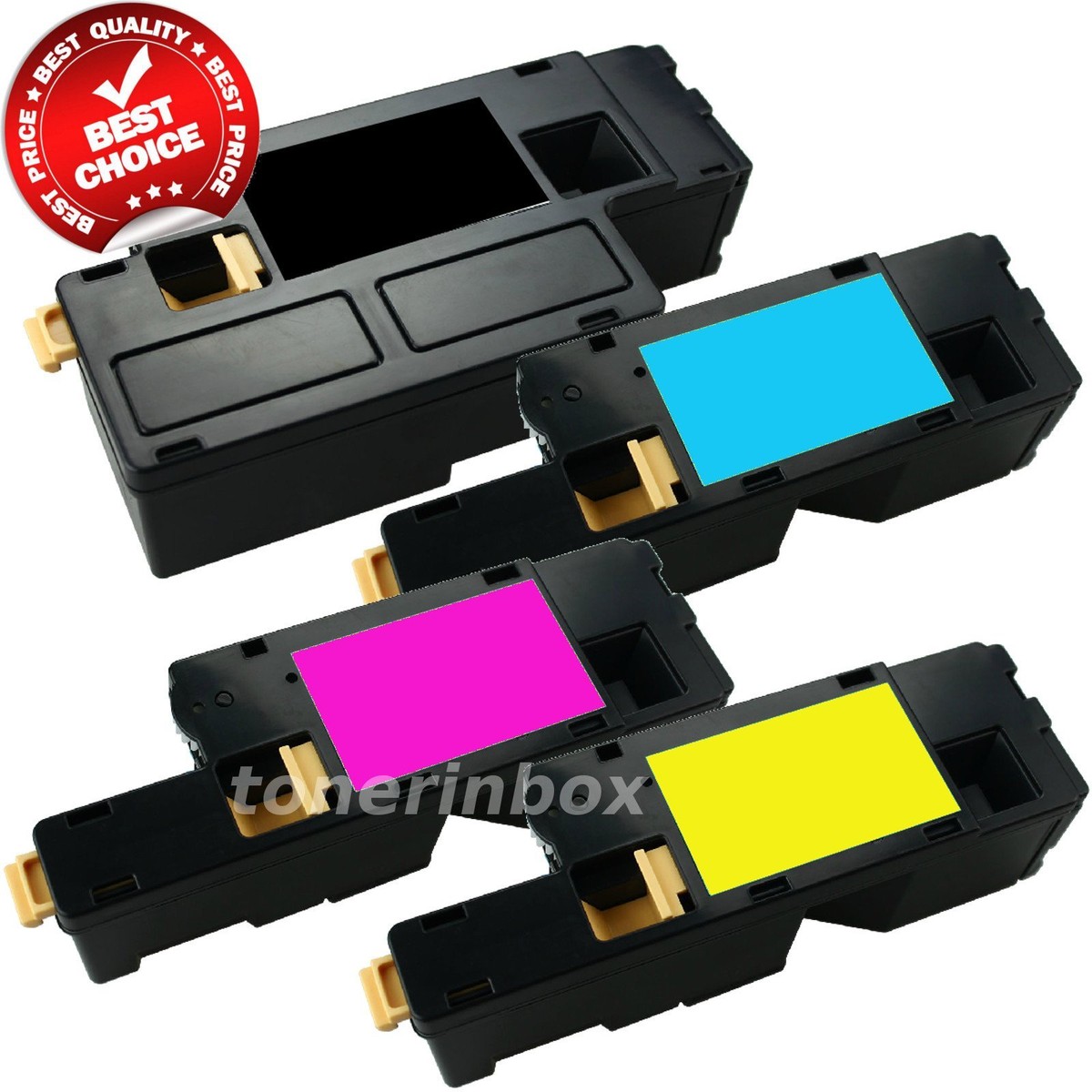 5-Pack Dell E525w Toner Cartridges – Black & Color High-Yield – 593-BBJX/BBJU Compatible - View #4