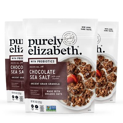 Purely Elizabeth, Chocolate Sea Salt, Ancient Grain Granola with Probiotics, ...