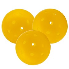 New Parrot Paddles Tube of 3 Outdoor Pickleballs 1-Piece  Yellow 