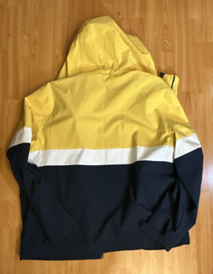 Nautica 2XL Mens Full Zip Hooded Rain Jacket Sailing Classic