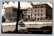 Wayne Nebraska Neihardt State Teachers College Real Photo Postcard RPPC 1930-50
