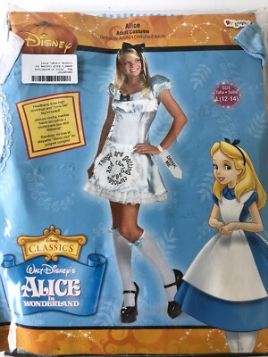 Brand New Classic Alice in Wonderland Deluxe Adult Costume Size L (12-14)