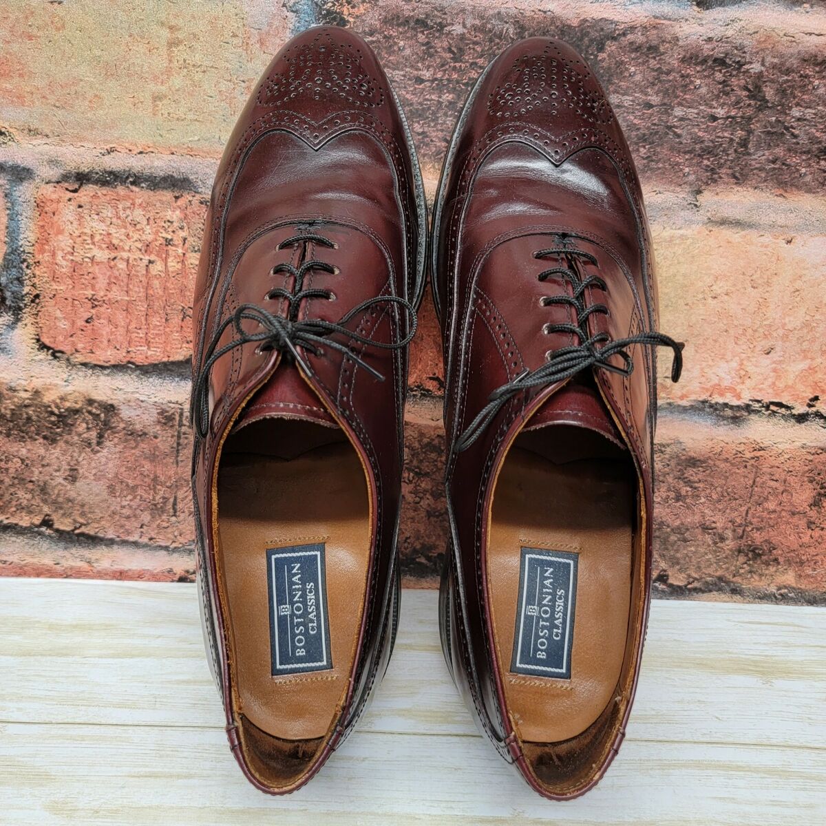 Bostonian Classics Mens Size 10.5C Cherry Brown Leather Bostonian Classics Mens Size 10.5C Cherry Brown Leather
