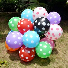 12" INCH POLKA DOT Balloons 10-100 Spotty Quality Party Birthday Wedding baloons