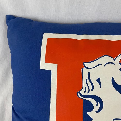 Vintage 1995 GROSSES Denver Broncos Kissen 23” x 23” x 7” Männerhöhle Dekor Fußball - Bild 2 von 15