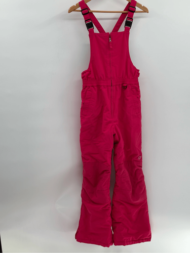 Land's End Snowbib Pants Kids Girls Size 14 Pink Snowboard Ski Winter