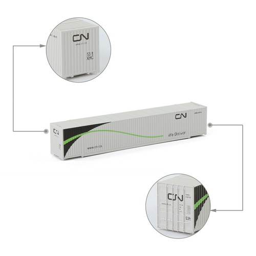 Evemodel N escala 53 ft 1:160 contenedor de envío 53' caja de carga con imanes C15009 - Imagen 9 de 28
