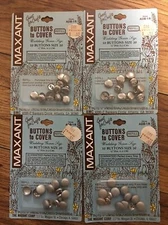 Buttons to Cover Refills Size 20 by Maxant Lot of 4 Vintage  10 per pack Wedding