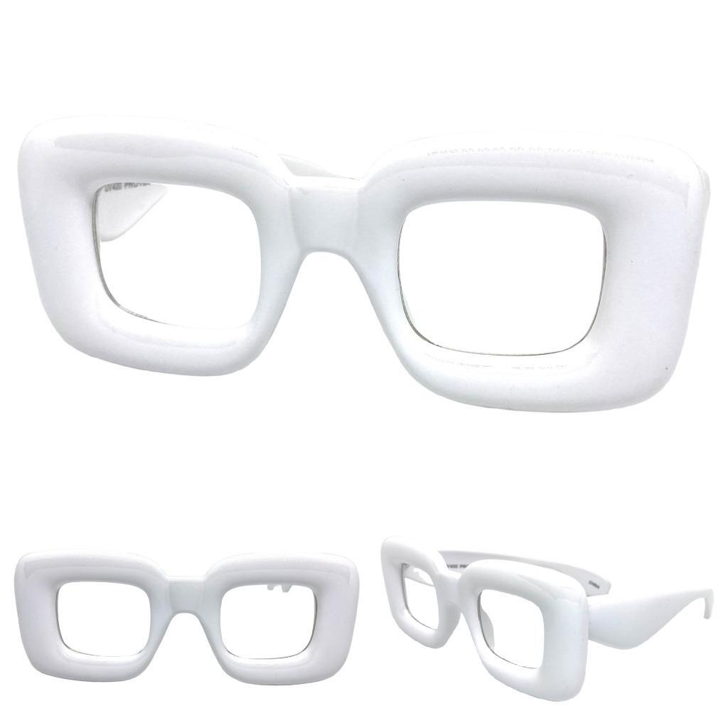Oversized Exaggerated Retro Clear Lens EYE GLASSES Large