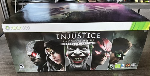 Microsoft Xbox 360 Injustice Gods Among Us Battle Edition Fight Stick & Box Rare - Picture 2 of 6