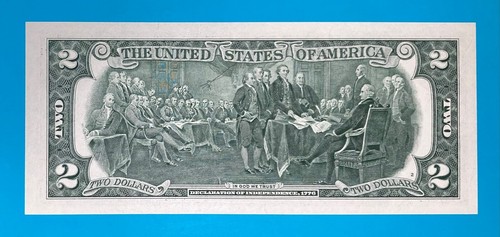 1968 (78) ANNIVERSARY GIFT : B 19680780 A $2 Two Dollar Bill Serial Number 2017A - Picture 3 of 4