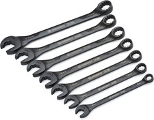7 Piece X6™ Black Oxide Spline Open End Ratcheting Combination Metric Wrench Set