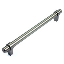 Steel T Bar Door Handle Brushed Nickel / Stainless Steel | Kitchen 232mm long