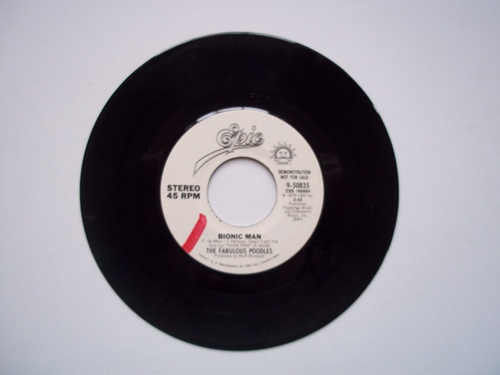 THE FABULOUS POODLES - BIONIC MAN (Promo / Demo) - 45 RPM Record 7" Single 1979 - Picture 3 of 6