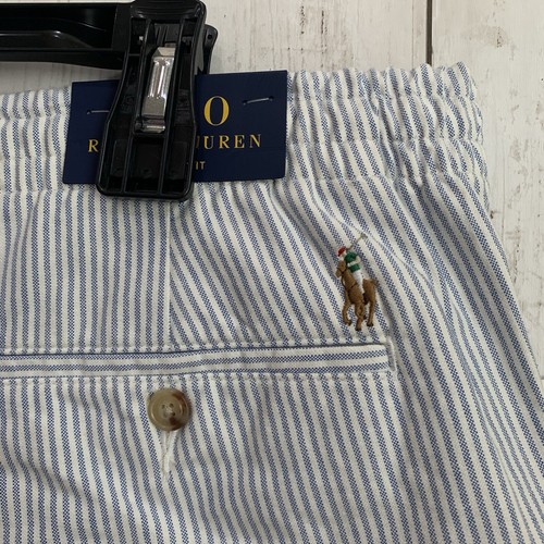 Neu mit Etikett Polo Ralph Lauren lässige Shorts klassische Passform Streifen 5 Zoll Schrittlänge blau weiß XL - Bild 15 von 19