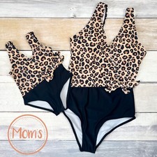 Into The Wild Side Mommy And Me Swim Suit -Mom  s Two Piece Swim Suit Size 3XL