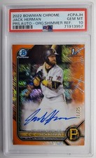 2022 Bowman Chrome Gold Shimmer Ref Jack Herman Autograph RC PSA 10 w/Auto 11/25
