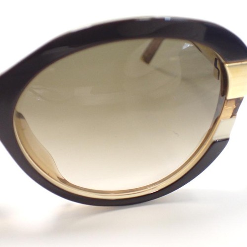 LOUIS VUITTON Petit Soupcon Cat Eye Sunglasses Brown Gold Z0487E with Case Used - Picture 7 of 13