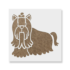Cartoon Yorkie Stencil - Dog Mom, Dog Decor, Dog Art, Dog Craft Ideas