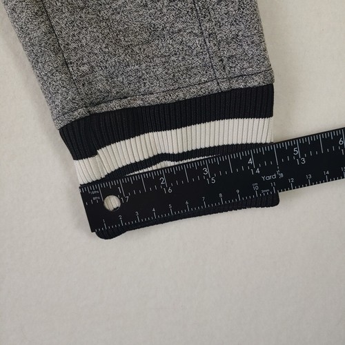 Giacca Brooklyn Panno Varsity Uomo Taglia L Grigio Baseball Stile Sportivo Chiusura a Scatto - Foto 10 di 12