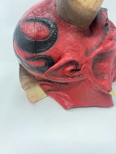 Horned Hades Gatekeeper Ghoulish DELUXE ADULT RUBBER RAMSHA DEVIL MASK - Picture 4 of 5