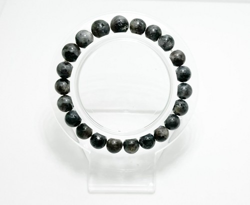 Pulsera elástica de cuentas de piedras preciosas redondas suaves labradorita energía curación PGB71 - Imagen 5 de 6