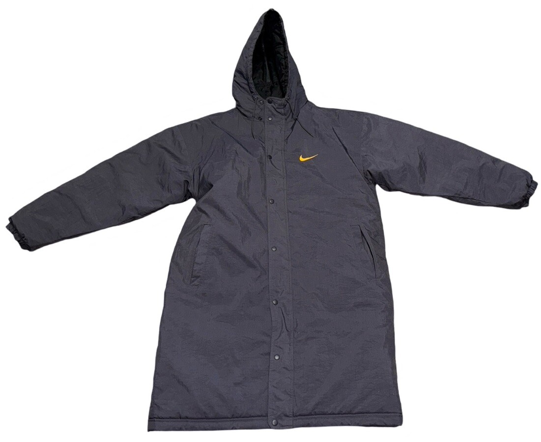 Vintage Nike Parka Puffer Stadium Jacket Long Hooded Men's M Grey