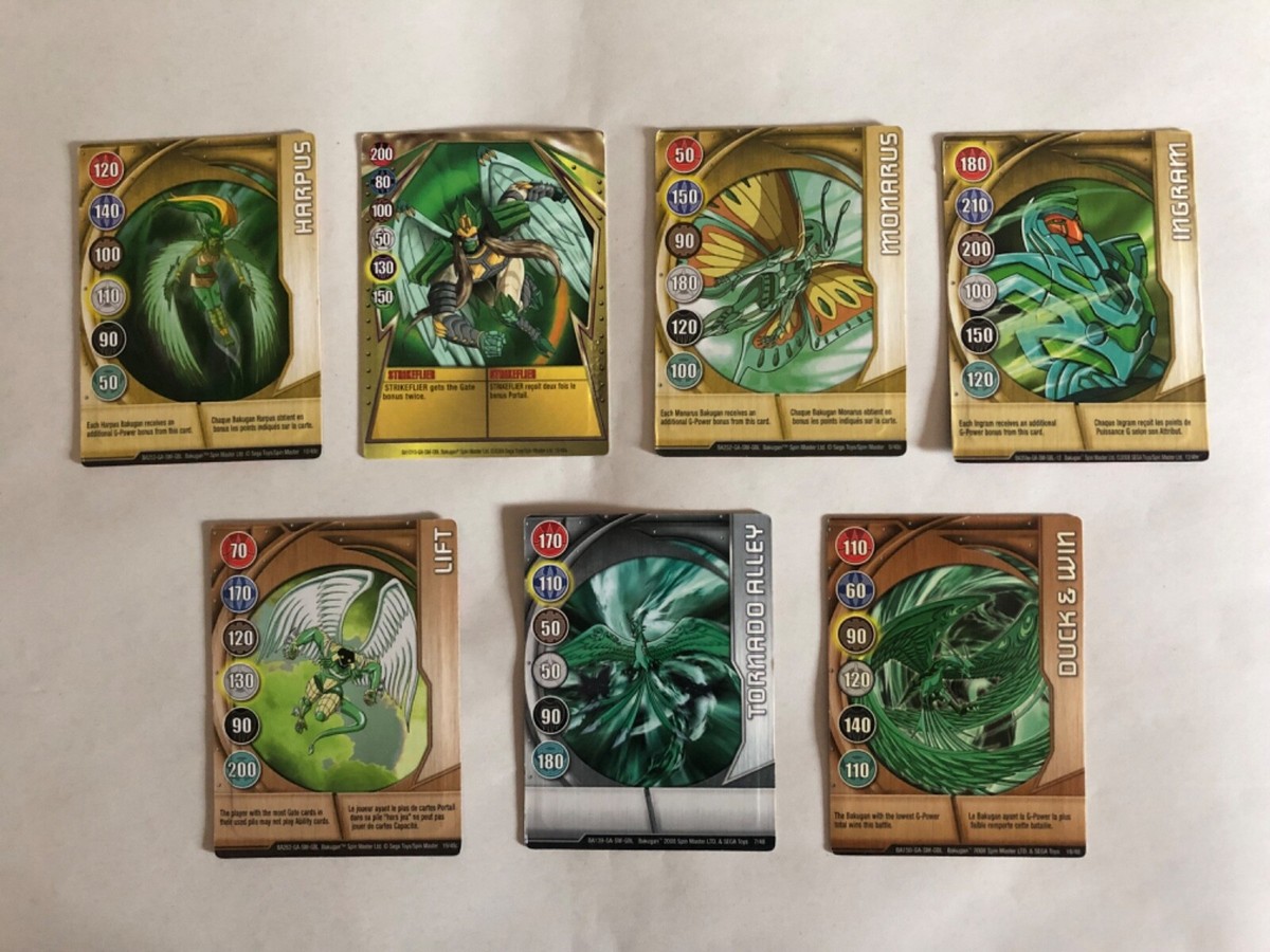 Bakugan Batte Brawlers Magnetic Card Lot (Harpus, Duck & Wind