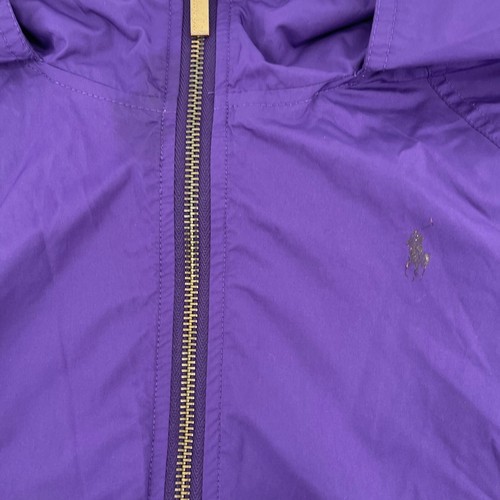 Ralph Lauren Kids Purple Windbreaker Jacket Lightweight Hooded Full Zip XL - Picture 3 of 5