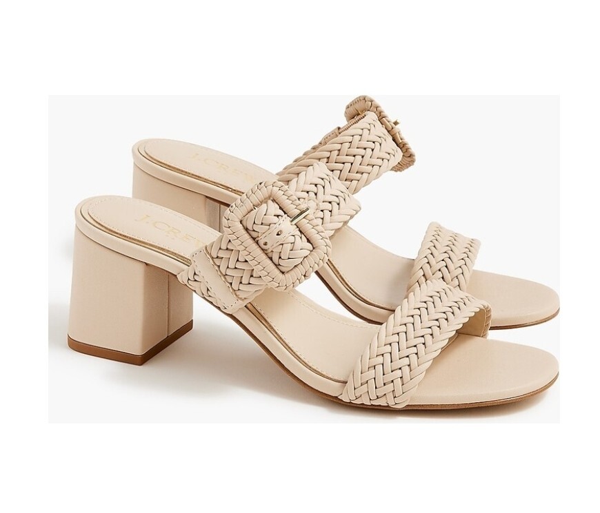 Crew Factory Braided Buckle Strap Mule Sandals Women's Size 10