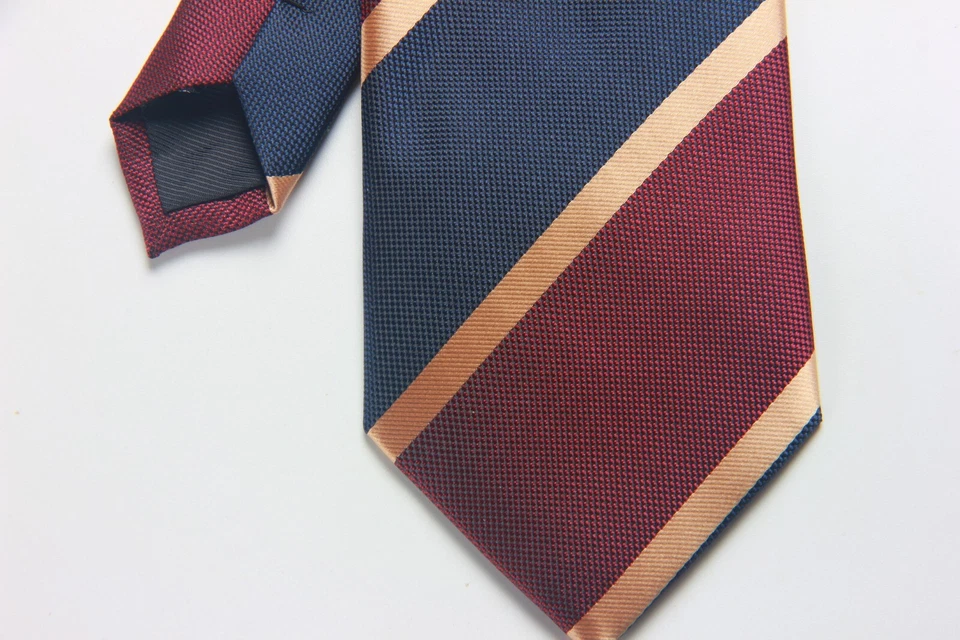 Новый классический в полоску синий красный JACQUARD сплетенный 100% шелк мужской галстук галстук - Изображение 4 из 4