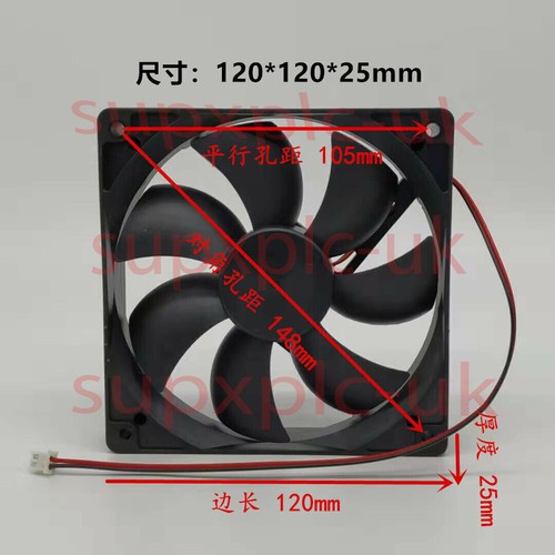 COSTECH Sleeve Bearing 12CM Cooling Fan 12025 D12A04LWSZC0 12V 120mm~ - Afbeelding 5 van 5