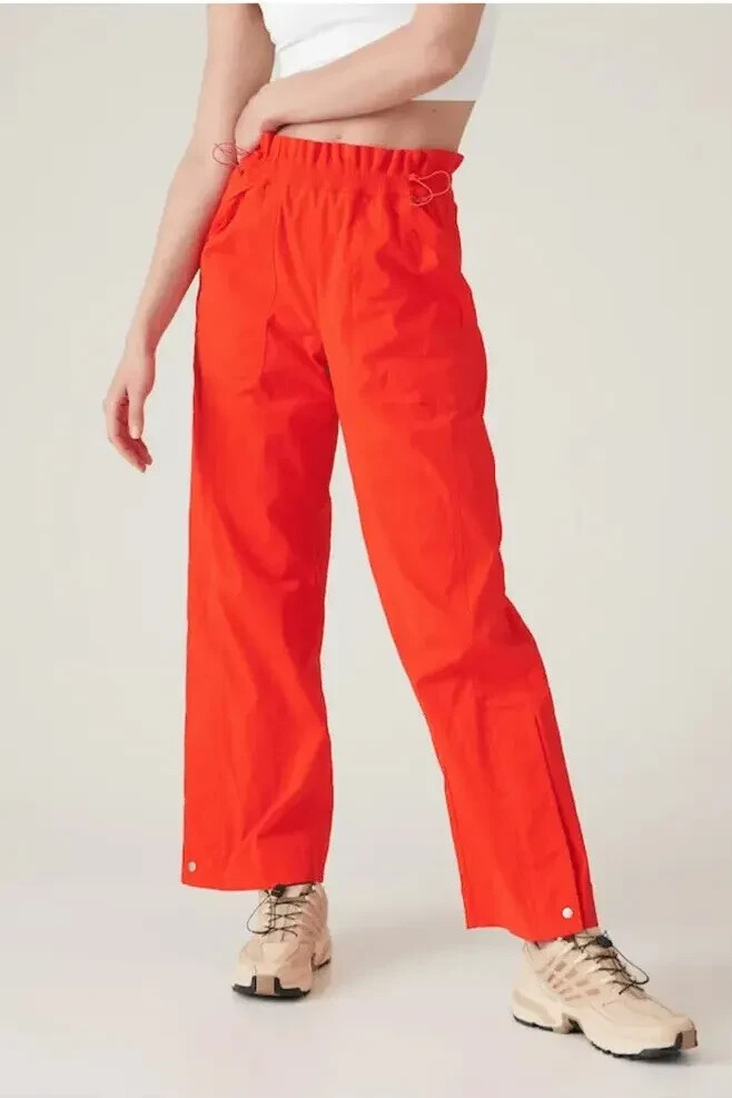 Athleta Trekkie Parachute Pants Size 16 Vermilion Orange