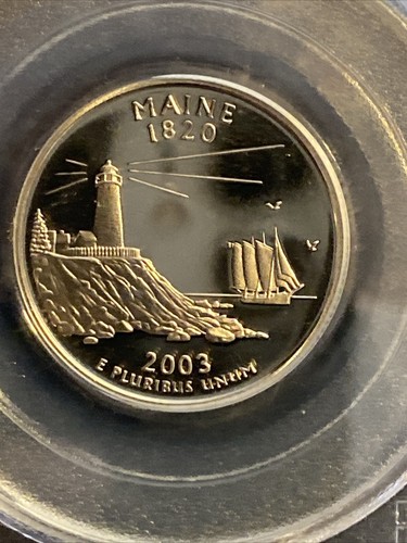 2003 S Maine Quarter Graded By PCGS PR69DCAM - Picture 3 of 5