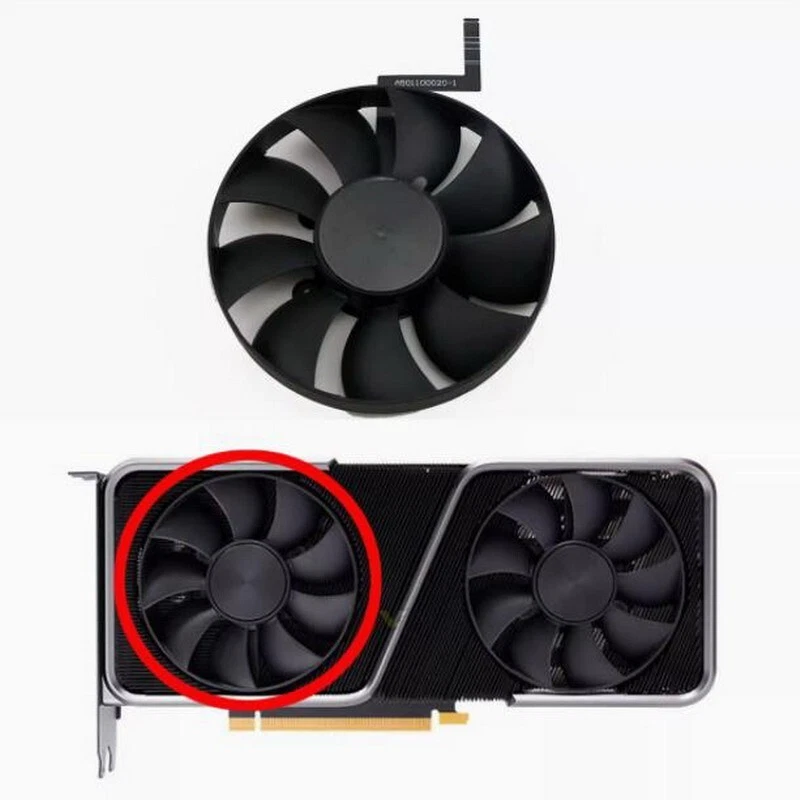 NVIDIA RTX Graphics Card Fan 3060 3060Ti Replacement AVC DAPC0815B2UP006 TD118 - Image 4 of 4