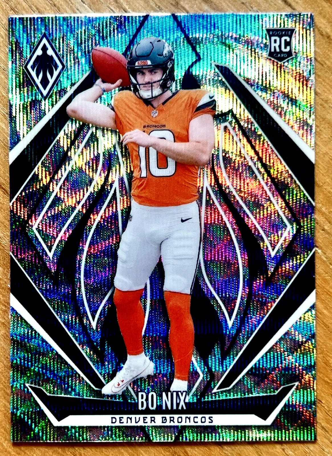 BO NIX 2024 Panini Phoenix ROOKIE Silver Wave RC SP Card #159 DENVER BRONCOS