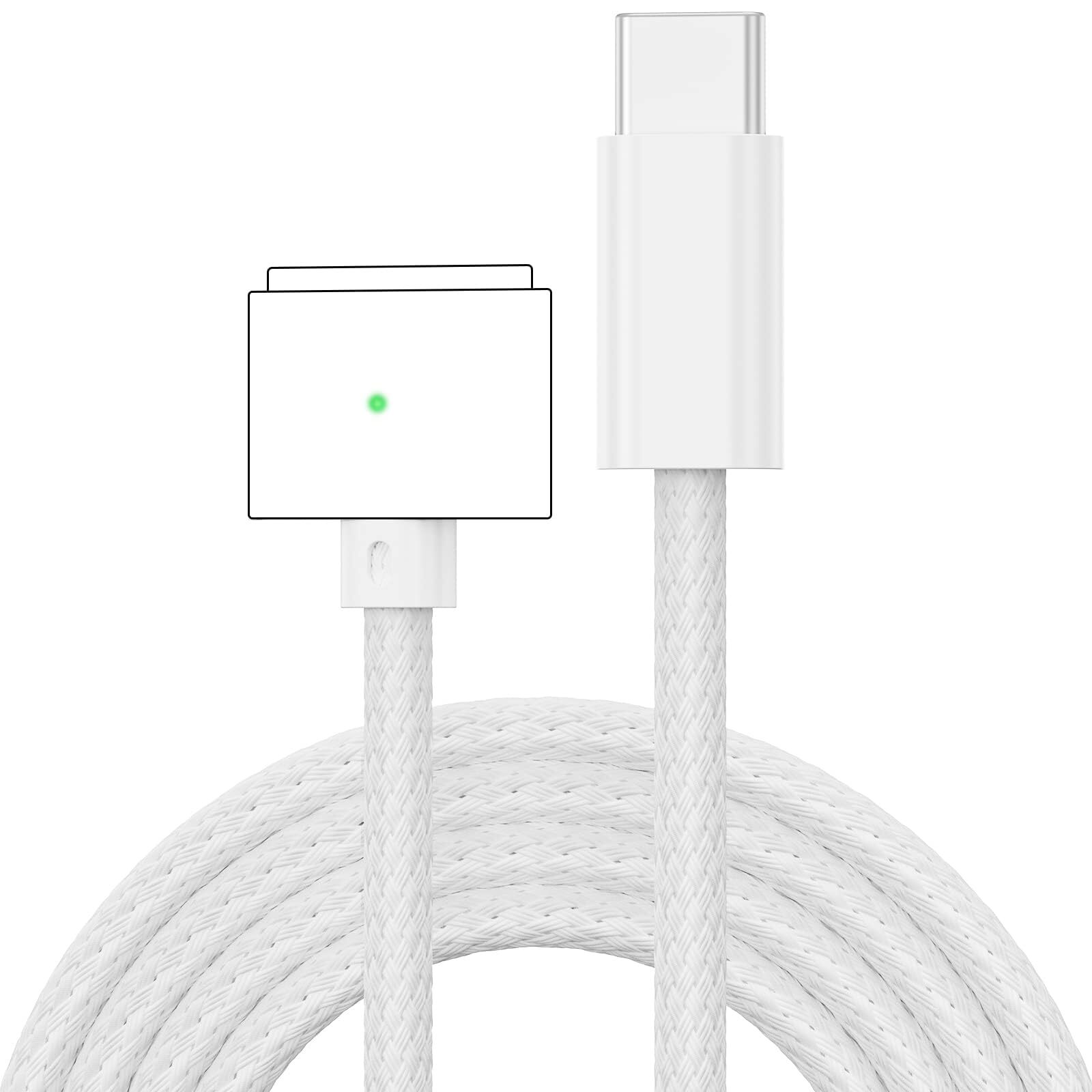 PonJel 140W USB C to Magnetic 3 Charging Cable Cord Compatible with MacBook A...