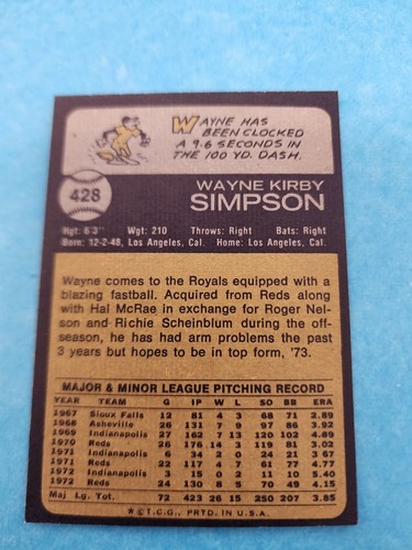 1973 TOPPS Baseball Kansas City Royals U-PICK (VG+ to NM) List 2 - Picture 95 of 124