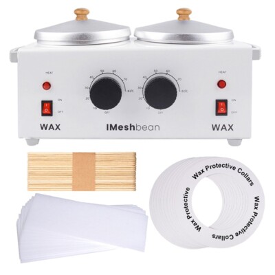 Wax Warmer Machine Pot Hot Double Heater Depilatory Paraffin Salon Wax Bean Kit