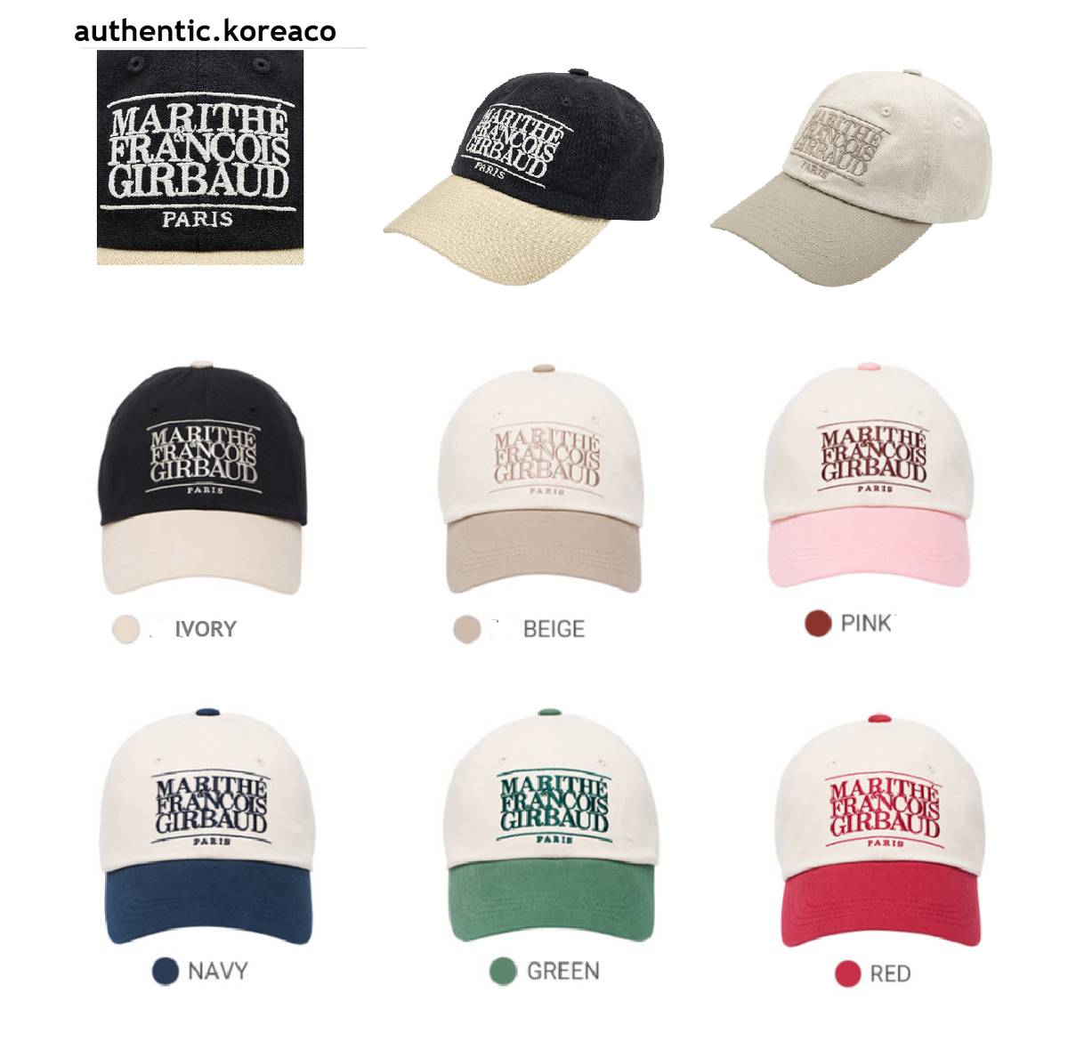 MARITHE & FRANCOIS GIRBAUD ベースボールキャップ Marithe Francois Girbaud BALL CAP Two Tone LOGO Embroidered