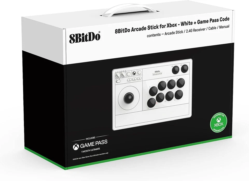 8Bitdo Arcade Stick (White) for Xbox Series X|S and Xbox One Arcade Fight Stick - Image 4 of 4