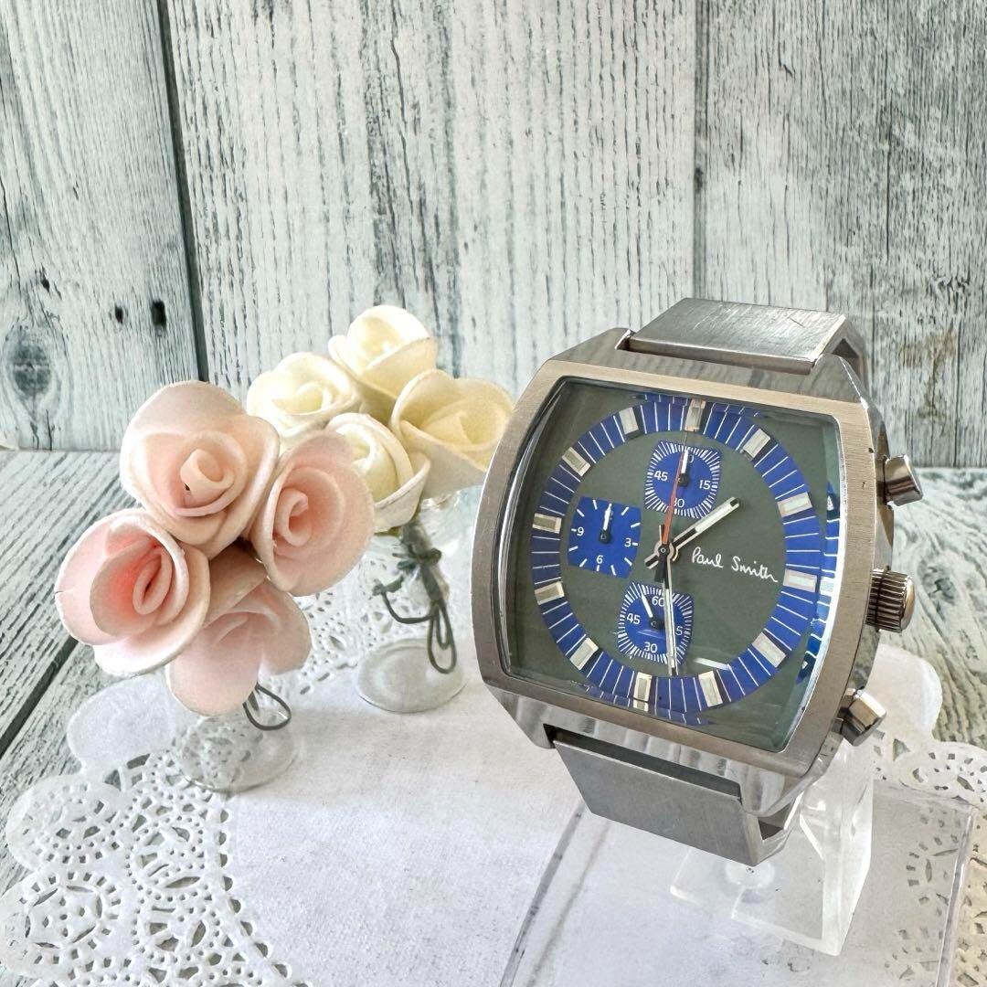 Paul Smith Chronograph Watch Blue Tone Used From Japan Check description