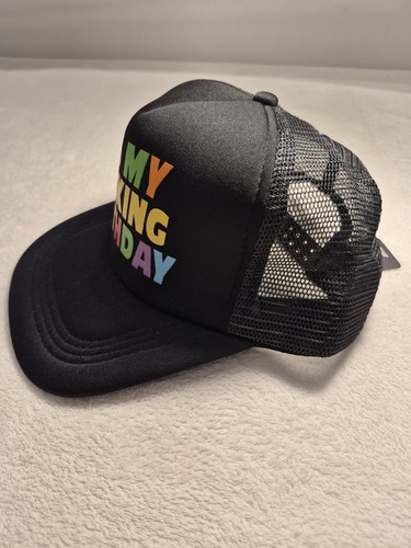 Its My F*cking Birthday Trucker Party Hat Snap Back Black Mesh Baseball Cap NEW - Picture 2 of 6